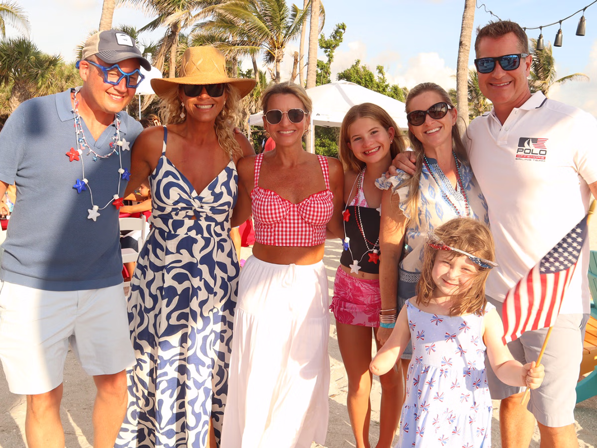 Roaming Magic Photo Booth Rentals capturing a group at a Fourth of July event in Southwest Florida | Photo Magic Events